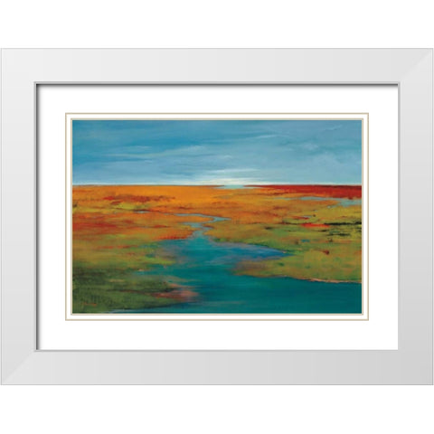 Going the Distance White Modern Wood Framed Art Print with Double Matting by Jackson, Victoria