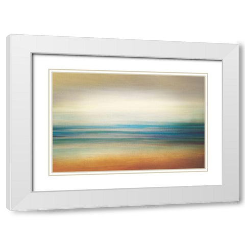 La Playa White Modern Wood Framed Art Print with Double Matting by Venter, Tandi
