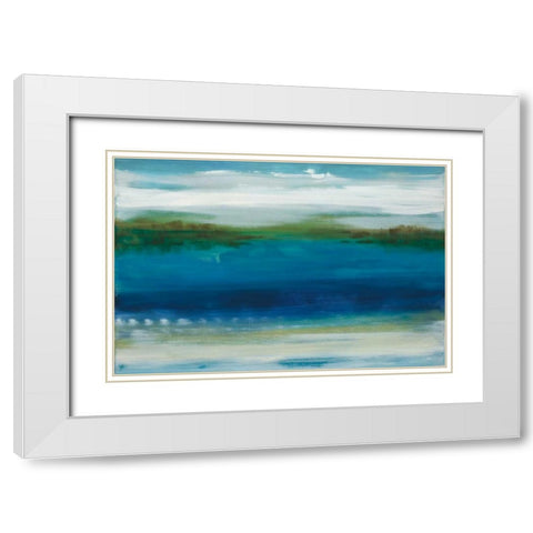Waterfall  White Modern Wood Framed Art Print with Double Matting by Vindedzis, Rita