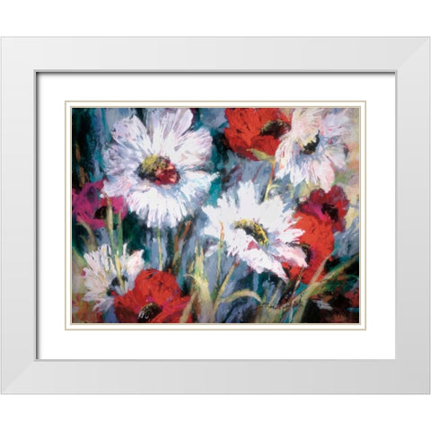 Tangled Garden II White Modern Wood Framed Art Print with Double Matting by Heighton, Brent