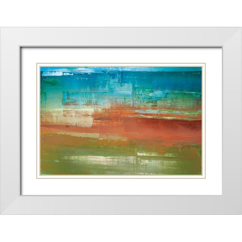 Mirage White Modern Wood Framed Art Print with Double Matting by Shire, Martin