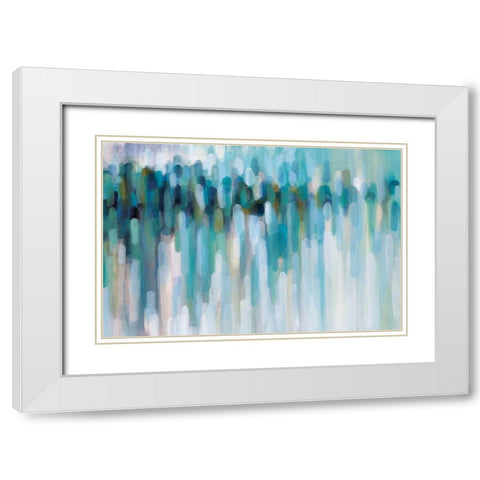 Aurora Lights II White Modern Wood Framed Art Print with Double Matting by Parker, Karen Lorena
