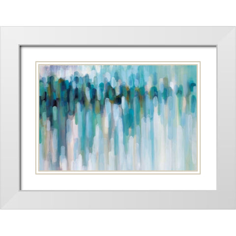 Aurora Lights II White Modern Wood Framed Art Print with Double Matting by Parker, Karen Lorena