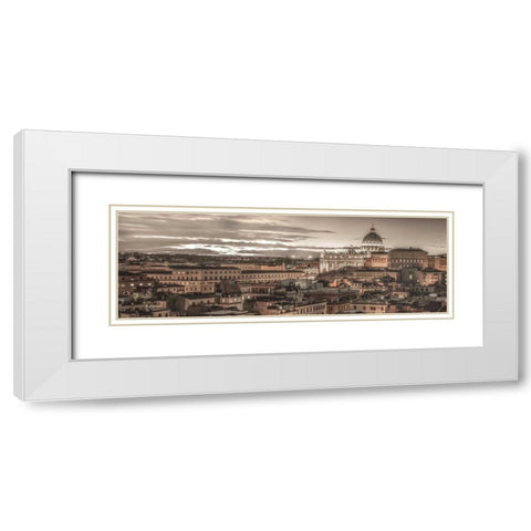Bella Roma White Modern Wood Framed Art Print with Double Matting by Frank, Assaf