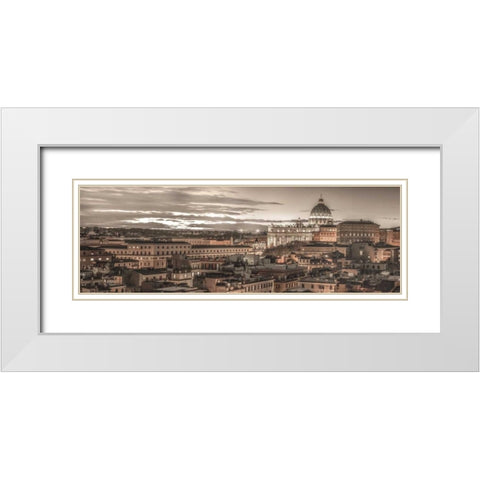 Bella Roma White Modern Wood Framed Art Print with Double Matting by Frank, Assaf