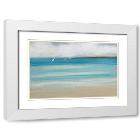 Catching the Breeze White Modern Wood Framed Art Print with Double Matting by Vindedzis, Rita
