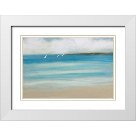 Catching the Breeze White Modern Wood Framed Art Print with Double Matting by Vindedzis, Rita