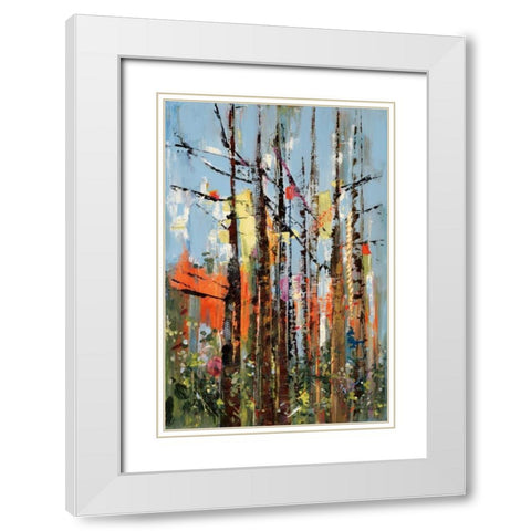 Eclectic Forest White Modern Wood Framed Art Print with Double Matting by Meyers, Rebecca