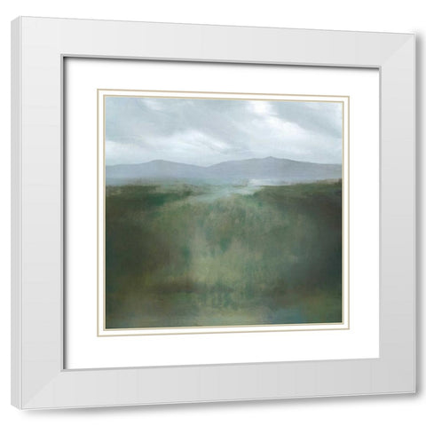 Last Light White Modern Wood Framed Art Print with Double Matting by Gold, Caroline
