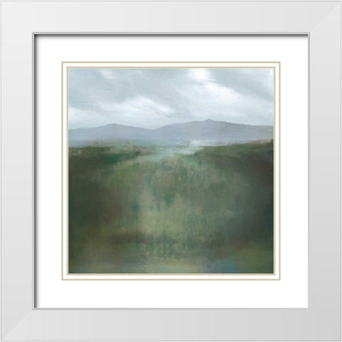 Last Light White Modern Wood Framed Art Print with Double Matting by Gold, Caroline