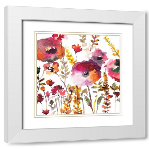 Blooms and Blossoms White Modern Wood Framed Art Print with Double Matting by Meyers, Rebecca