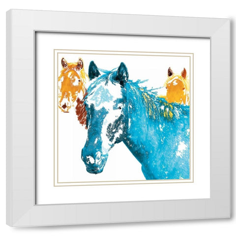 Its Cool To Be Blue White Modern Wood Framed Art Print with Double Matting by Pelkey, Marvin