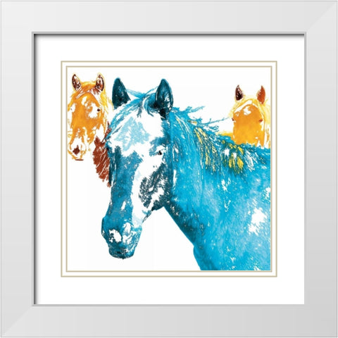 Its Cool To Be Blue White Modern Wood Framed Art Print with Double Matting by Pelkey, Marvin