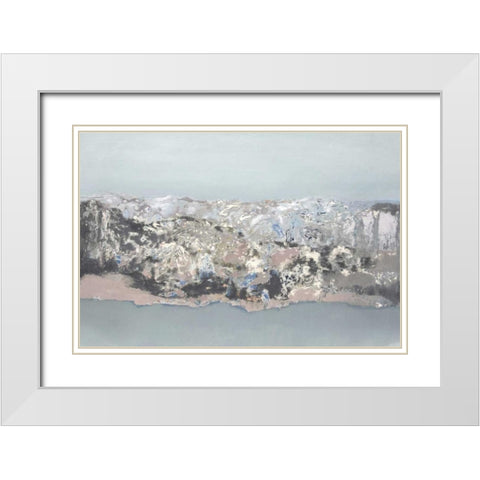 Terrain White Modern Wood Framed Art Print with Double Matting by Gold, Caroline