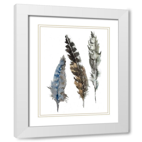 A Light Touch II White Modern Wood Framed Art Print with Double Matting by Meyers, Rebecca