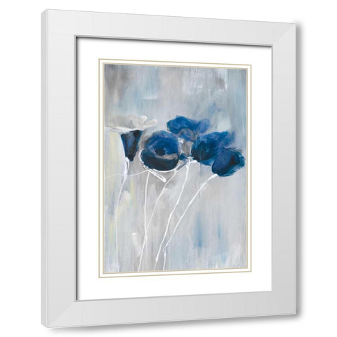 Floral Chic White Modern Wood Framed Art Print with Double Matting by Parker, Karen Lorena