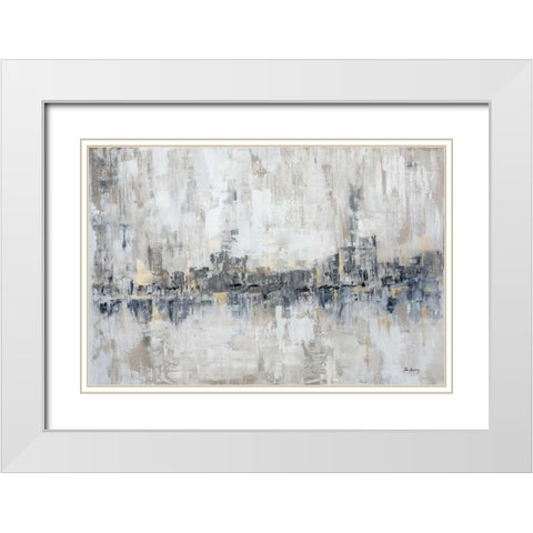 Winter Melt White Modern Wood Framed Art Print with Double Matting by Armstrong, Parm