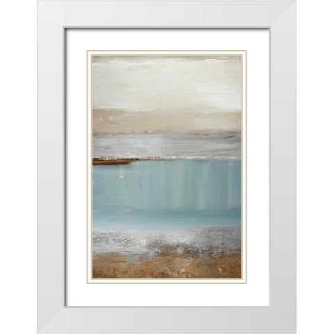Echo Beach White Modern Wood Framed Art Print with Double Matting by Gold, Caroline