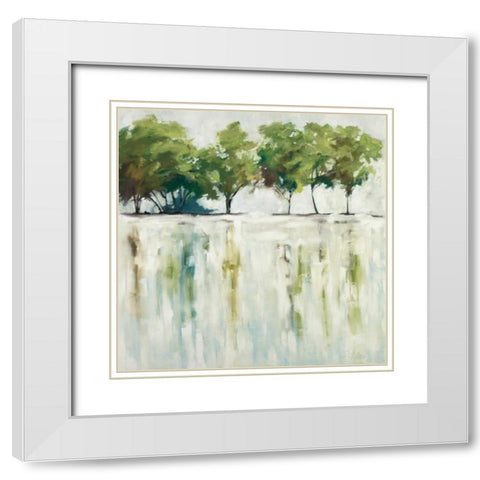Reflections White Modern Wood Framed Art Print with Double Matting by Ellens, Jacqueline