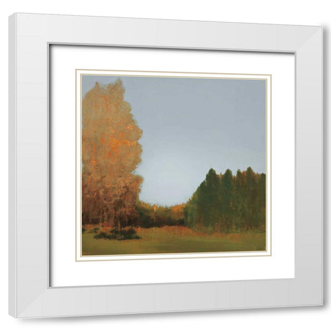Copper Grove I White Modern Wood Framed Art Print with Double Matting by Gold, Caroline