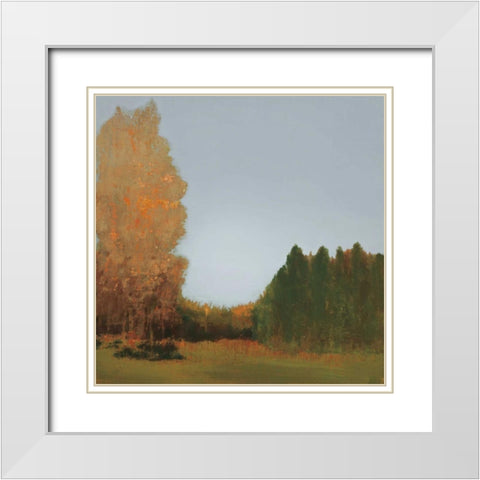 Copper Grove I White Modern Wood Framed Art Print with Double Matting by Gold, Caroline