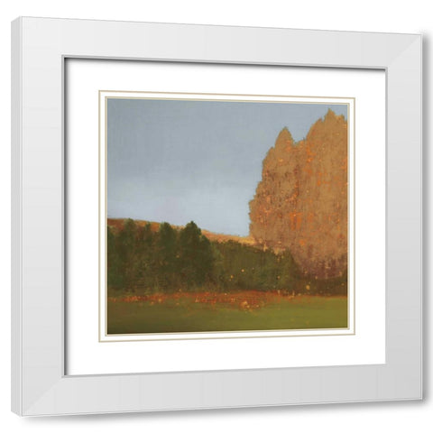 Copper Grove II White Modern Wood Framed Art Print with Double Matting by Gold, Caroline