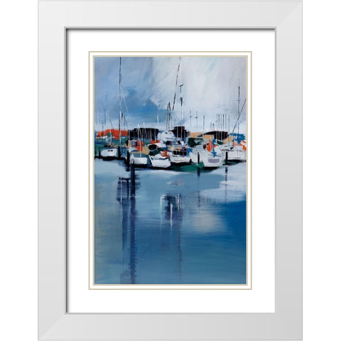 Docked White Modern Wood Framed Art Print with Double Matting by Fitsimmons, A.