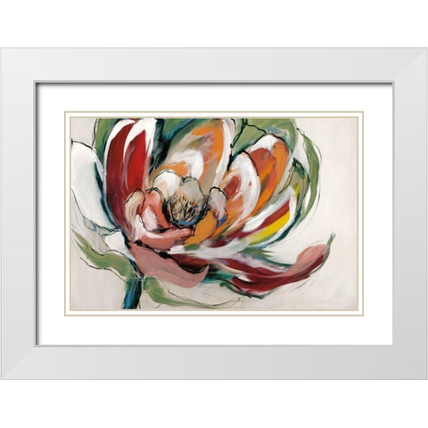 Bloomed I White Modern Wood Framed Art Print with Double Matting by Fitsimmons, A.