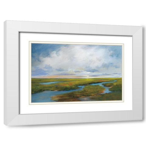 Brilliant Days End White Modern Wood Framed Art Print with Double Matting by Jackson, Victoria