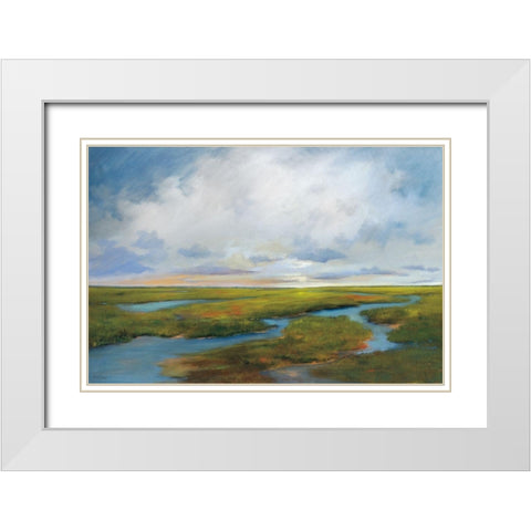 Brilliant Days End White Modern Wood Framed Art Print with Double Matting by Jackson, Victoria