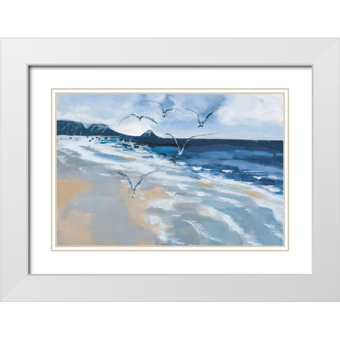 Pacific Breezes White Modern Wood Framed Art Print with Double Matting by Fitzsimmons, A.