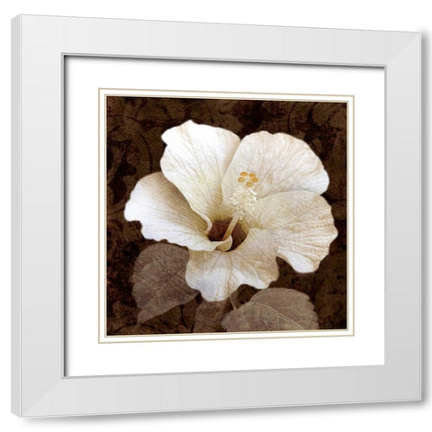 Verdant Blossom White Modern Wood Framed Art Print with Double Matting by Mallett, Keith