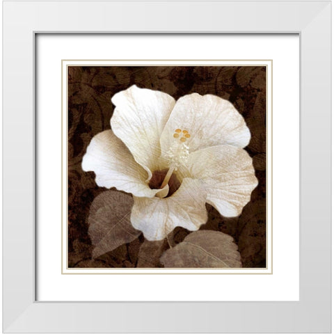 Verdant Blossom White Modern Wood Framed Art Print with Double Matting by Mallett, Keith