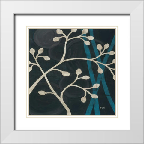 Spring Buds I White Modern Wood Framed Art Print with Double Matting by St. Amant, Yvette