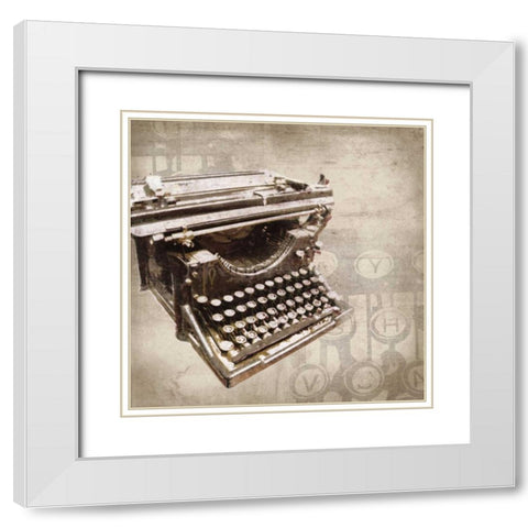 On My Desk I White Modern Wood Framed Art Print with Double Matting by Venter, Tandi