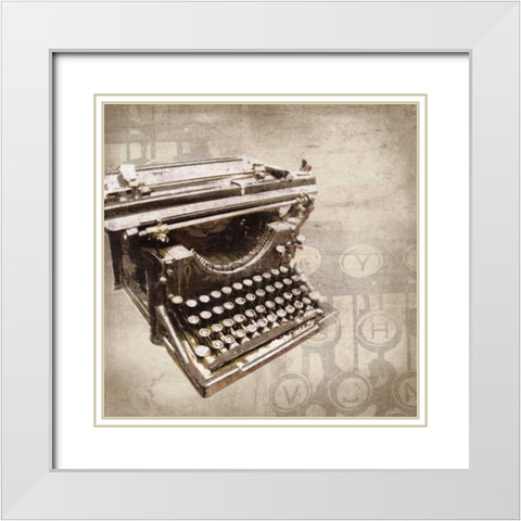 On My Desk I White Modern Wood Framed Art Print with Double Matting by Venter, Tandi