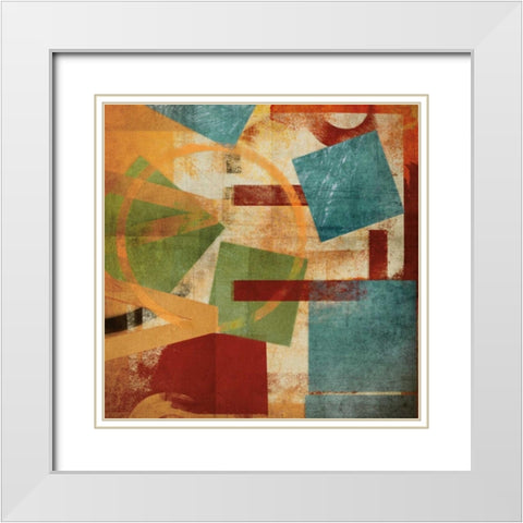 Alphabet Soup I White Modern Wood Framed Art Print with Double Matting by NOAH
