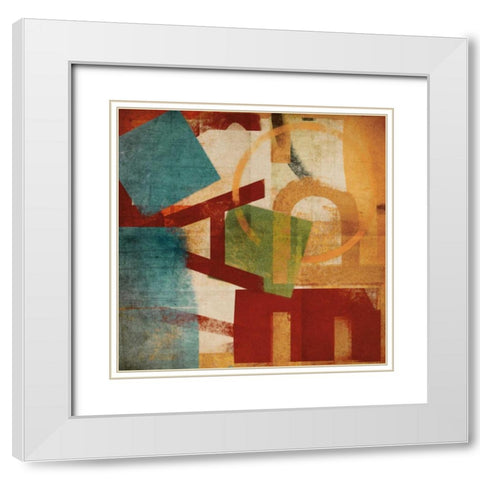 Alphabet Soup II White Modern Wood Framed Art Print with Double Matting by NOAH