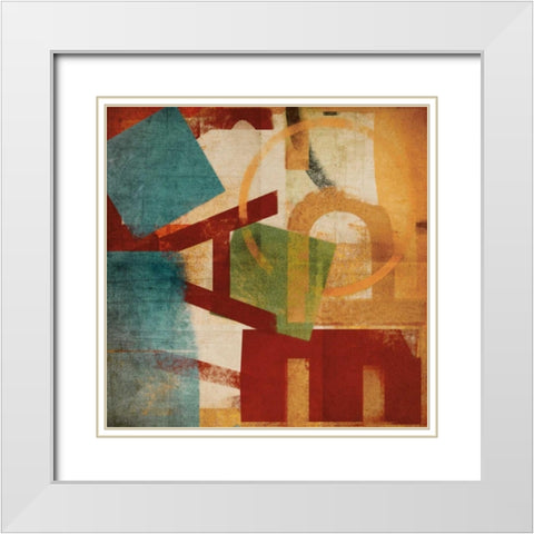 Alphabet Soup II White Modern Wood Framed Art Print with Double Matting by NOAH