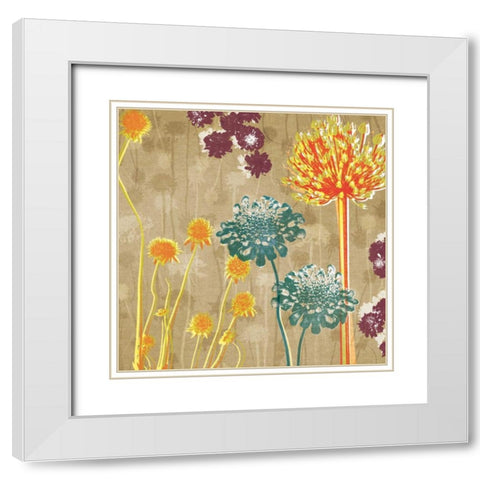 Good Times II White Modern Wood Framed Art Print with Double Matting by Venter, Tandi