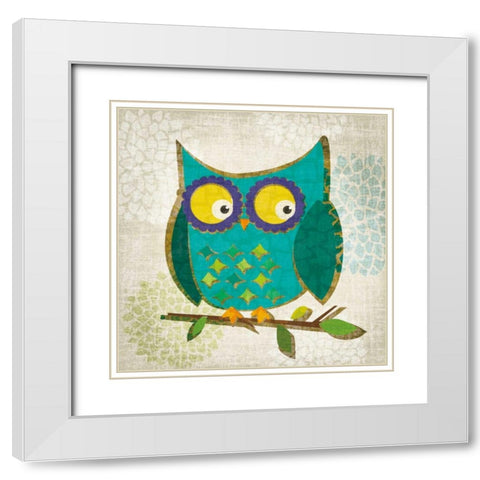 Whos Hoo I White Modern Wood Framed Art Print with Double Matting by Venter, Tandi
