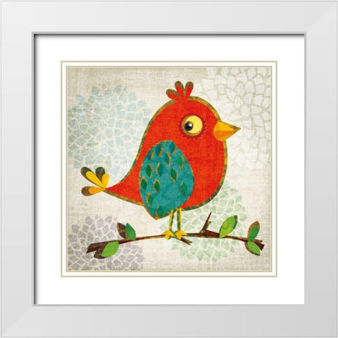 Chirpier White Modern Wood Framed Art Print with Double Matting by Venter, Tandi