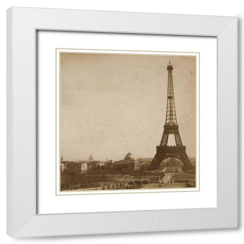 Historical Paris White Modern Wood Framed Art Print with Double Matting by Atria, Cristin