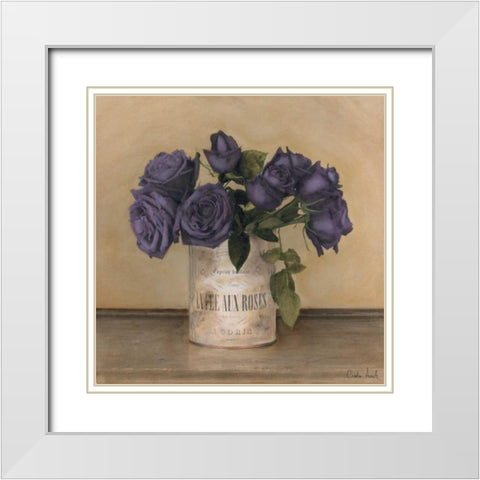 Royal Roses White Modern Wood Framed Art Print with Double Matting by Atria, Cristin