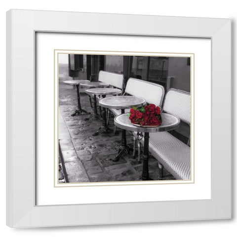 Say It With Flowers II White Modern Wood Framed Art Print with Double Matting by Frank, Assaf