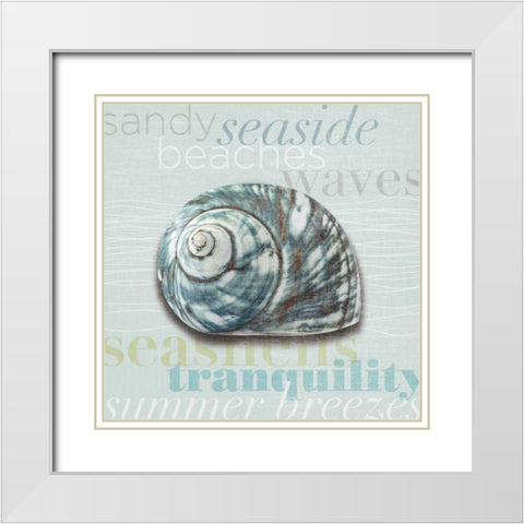 Beach Collection I White Modern Wood Framed Art Print with Double Matting by Venter, Tandi