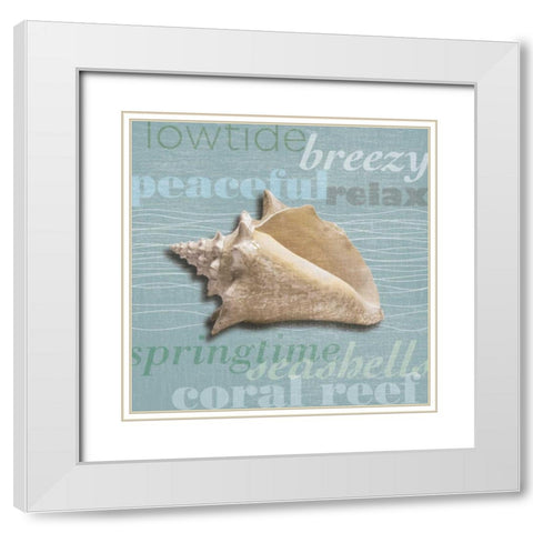 Beach Collection IV White Modern Wood Framed Art Print with Double Matting by Venter, Tandi