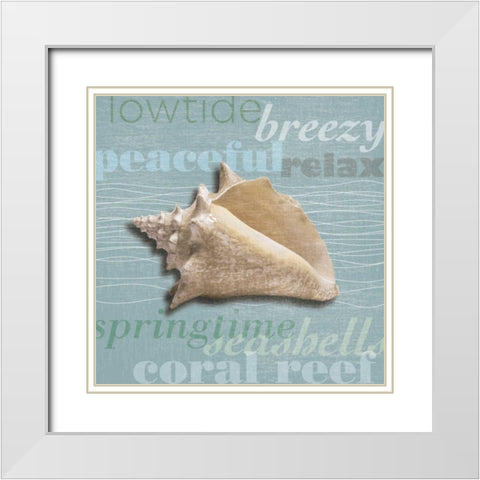 Beach Collection IV White Modern Wood Framed Art Print with Double Matting by Venter, Tandi