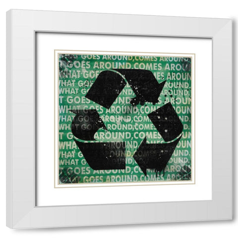 What Comes Around White Modern Wood Framed Art Print with Double Matting by Bombardier, Daniel
