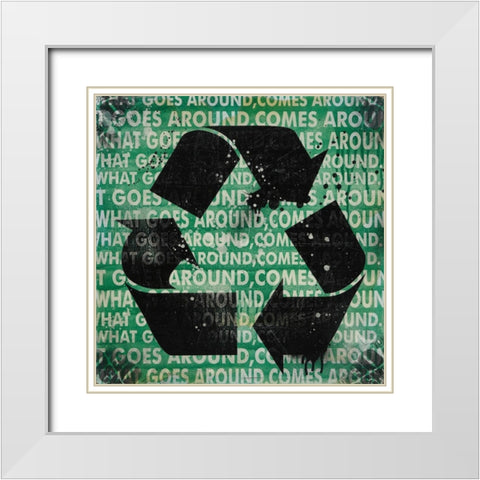 What Comes Around White Modern Wood Framed Art Print with Double Matting by Bombardier, Daniel
